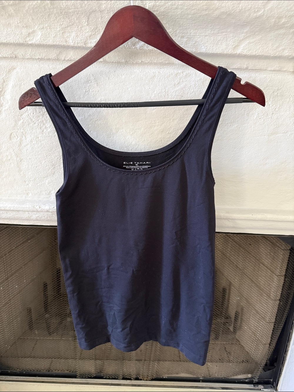 Elie Tahari Black Scoop Neck Tank